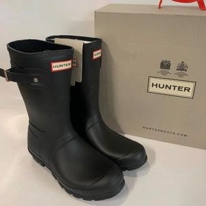 Hunter Women's Original Short Black Rain Boots - US 9